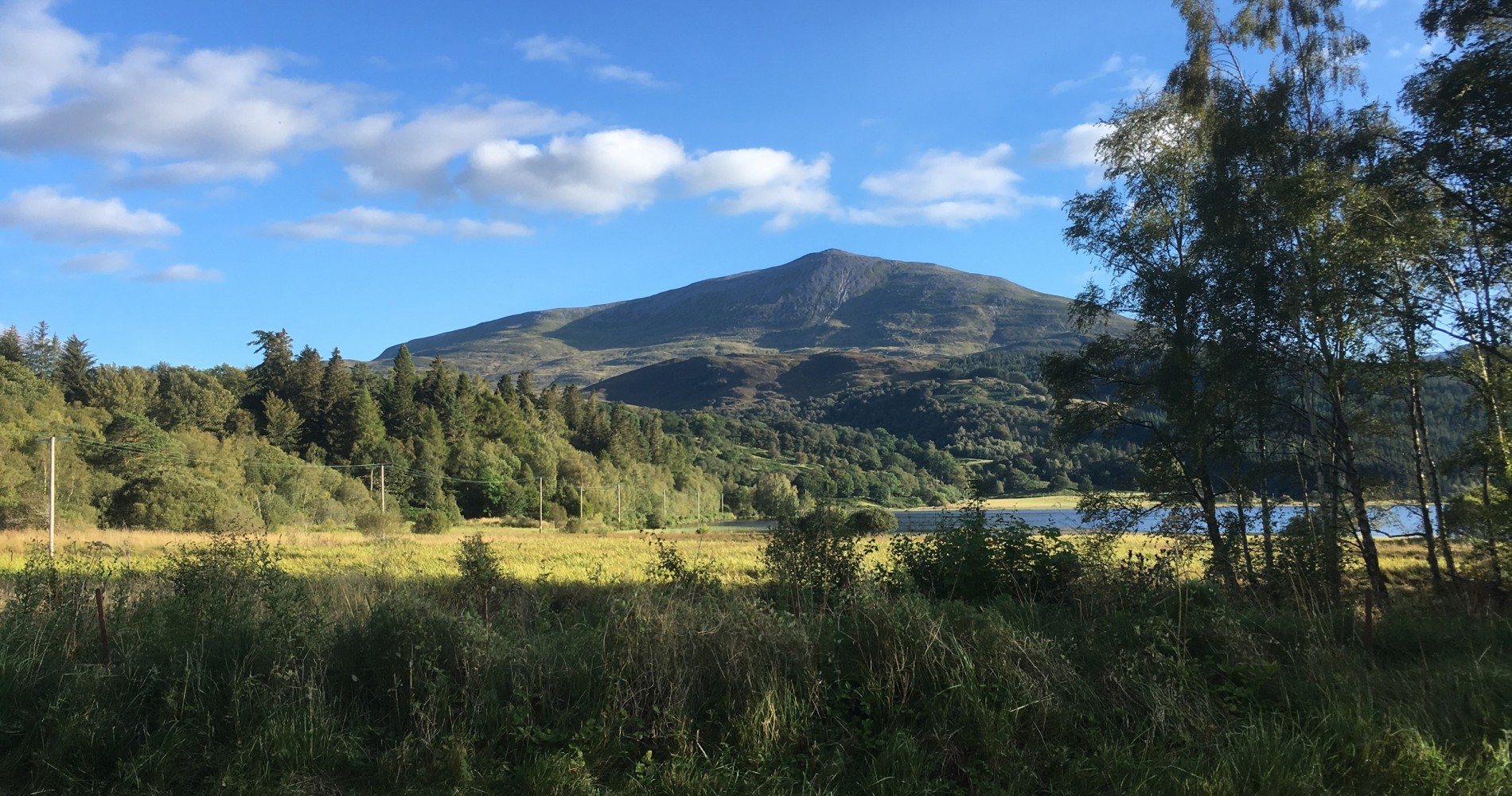 View of loch and Schiehallion from Old Post Office